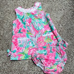 Excellent Condition Lilly Pulitzer Infant Shift with Bloomers